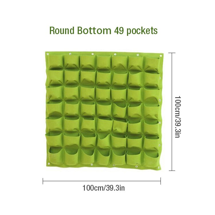 Wanddecoratie bonsai zakken met 81 zakken, groene kweekzakken, plantenbak, verticale tuin, vaas, muurplant, bloempot, winkellogo, decoratie: B-49