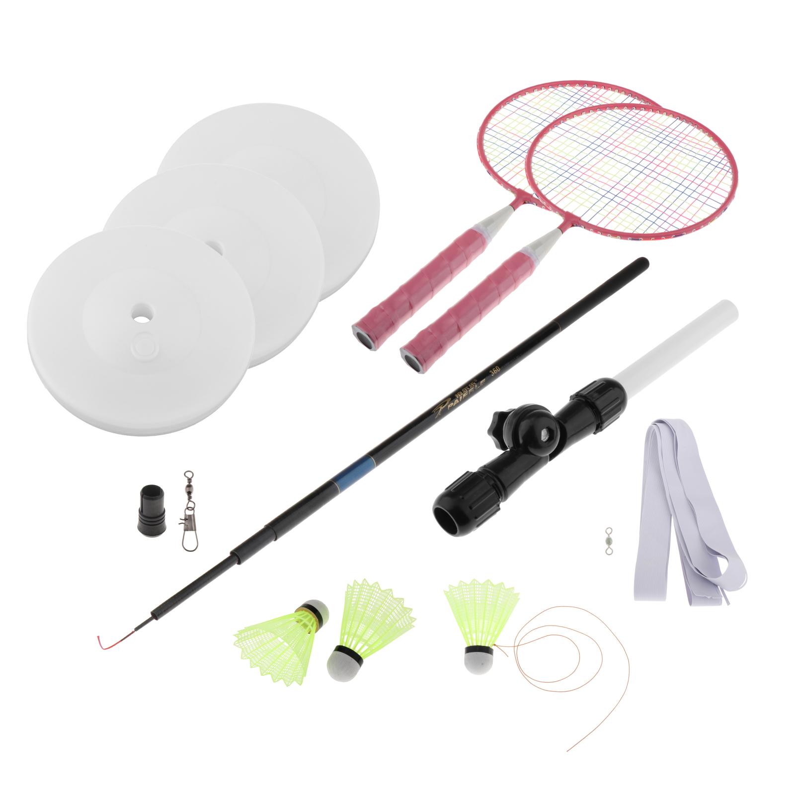 Portable Badminton Training Device Self Practice Badminton Trainer Equipment: For Kids