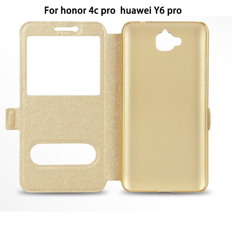 For Huawei Honor 4C Pro / TIT-AL00 HuaweiY6 Pro / TIT-L01 5.0" Case View Window Flip Cover Holder Stand Phone Cases on 4c Pro