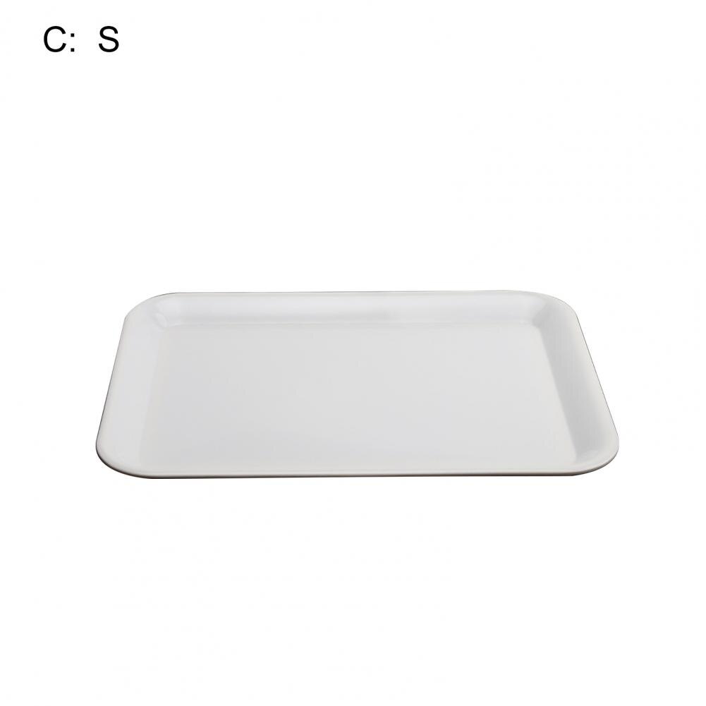 Serving Tray Square Rectangle Breakfast Sushi Snack Bread Dessert Cake Plate Stackable Decorative Serving Trays for Home: C S