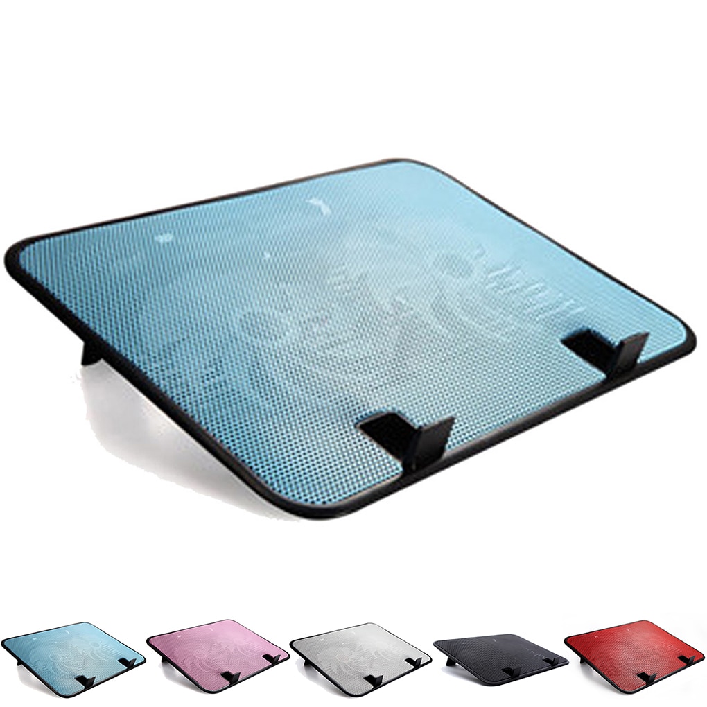 14 Inch Notebook Koeler 5V Dual Fan Usb Externe Laptop Cooling Pad Slanke Stand Hoge Snelheid Stille Metalen Paneel fan