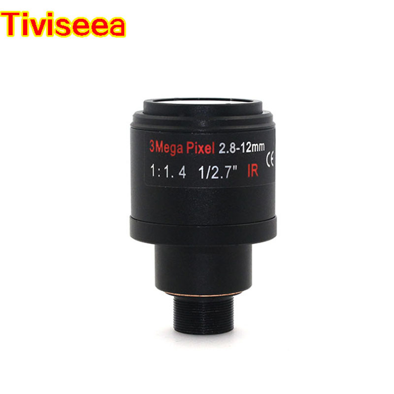 HD CCTV Lens 3.0MP M12 2.8-12mm Varifocal cctv IR HD Lens,F1.4,manual focus zoom