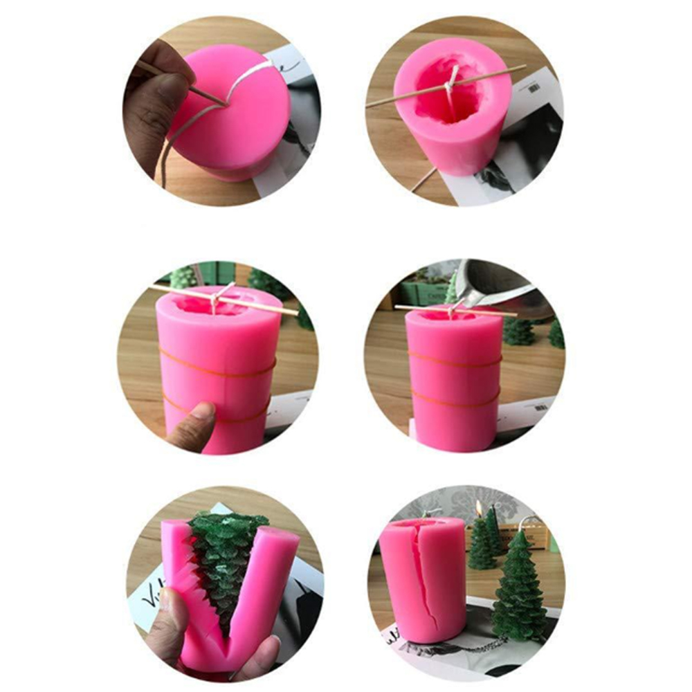 Siliconen Mal 3D Kerstboom Kerstman Kaars Mould Voor Diy Kaars Zeep Christmas Maken Cake Decorating Bakken Tool