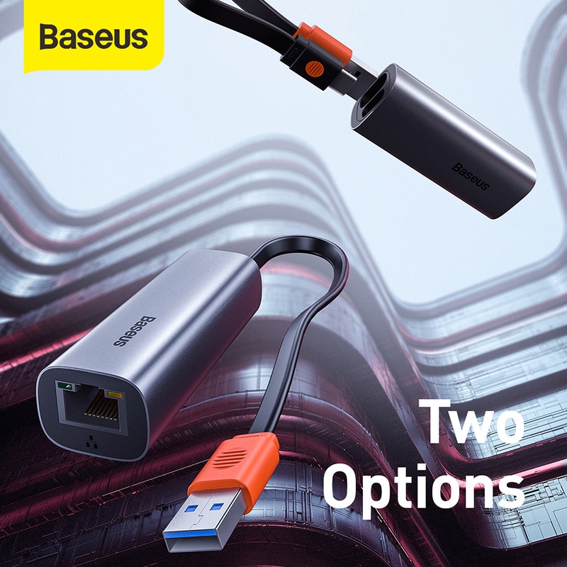 Baseus USB-A & Type-C Bidirectionele Gigabit Lan Adapter Driver-Gratis Installatie Usb Adapter Breiden Ethernet Poort Type-C Adapter