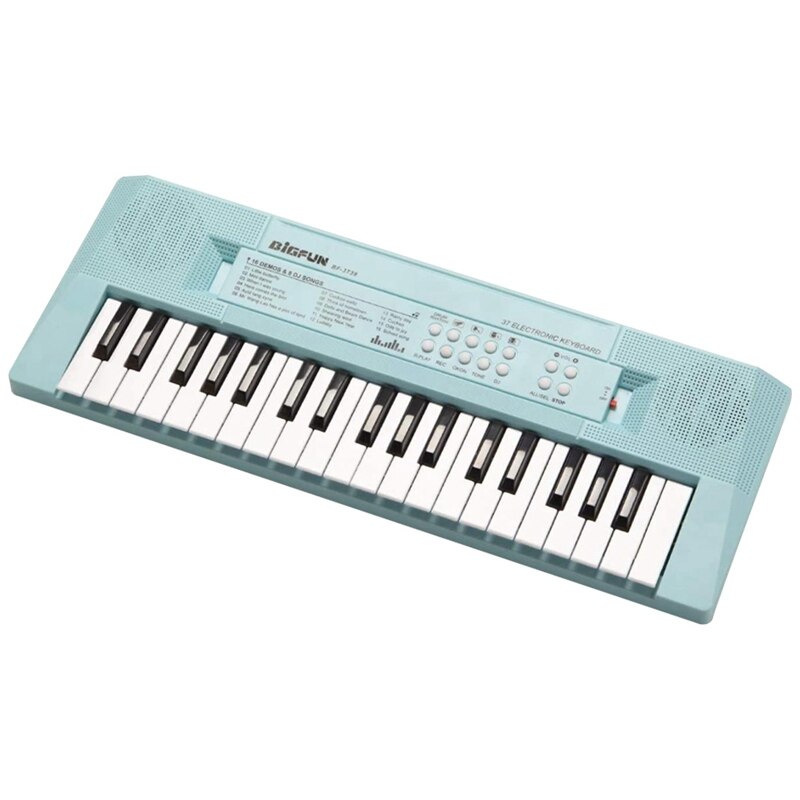 Bigfun Kids Keyboard Piano, 37 Toetsen Voor Muziekinstrument Speelgoed: Blue