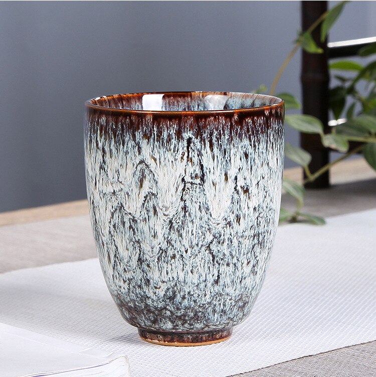 JIA-GUI-taza de té China LUO, tazas de té de cerámica con cambio de horno, taza de viaje para el hogar, juego de té de cerámica , 250ML, I063: E