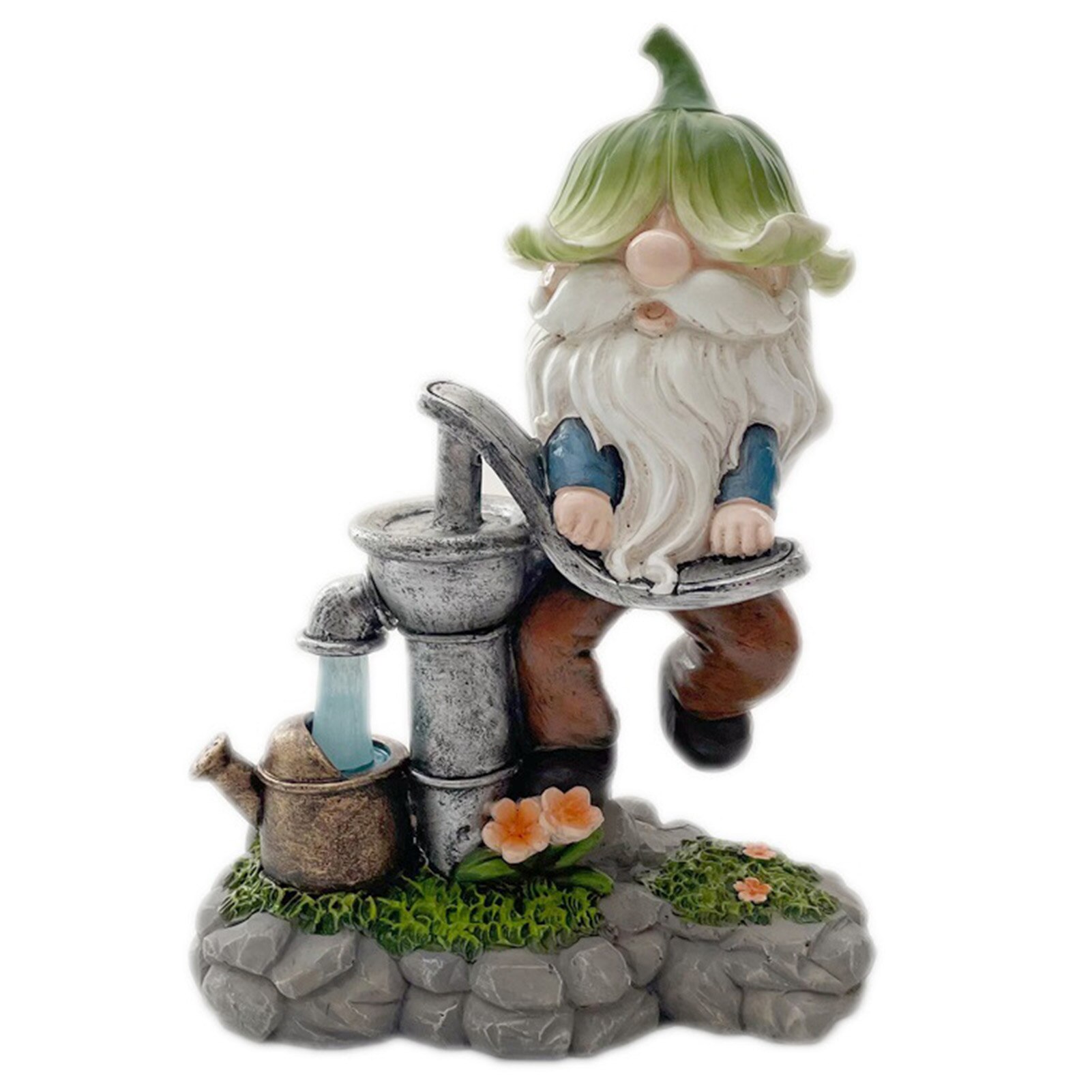 Gnome Garden Statues Outdoor Gardening Dwarf Ornaments Dwarf Fetching Water Funny Garden Decoration Home Sculptures Ornaments: Default Title