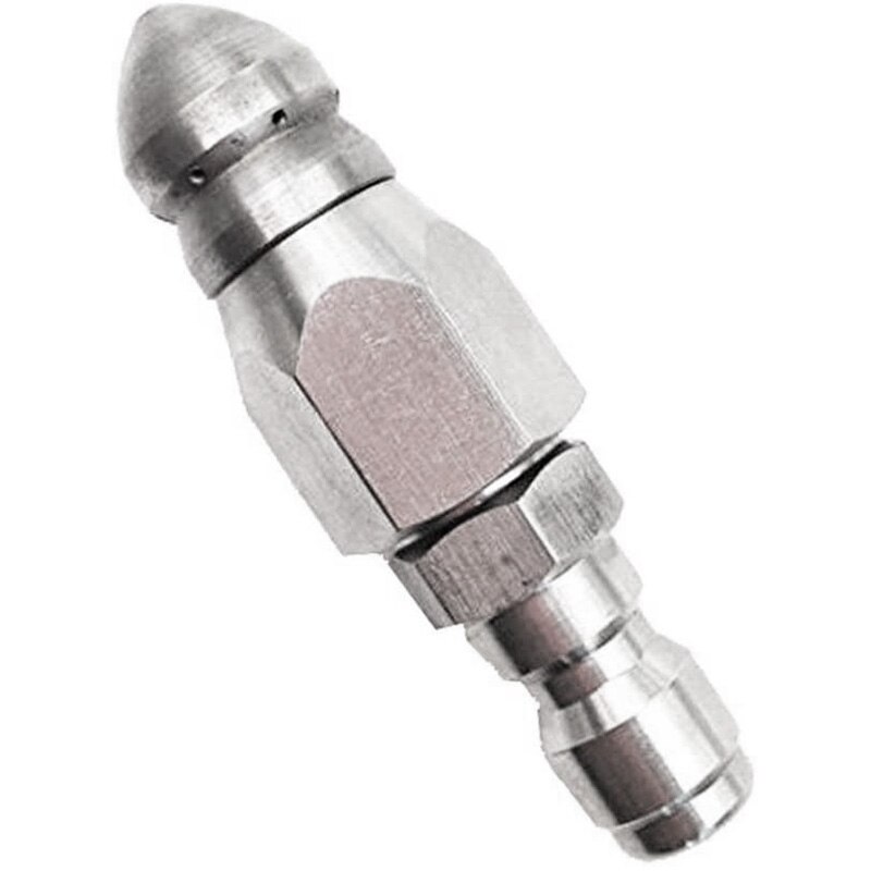Pressure Washer Sewer Jetter Nozzle with Stainless Steel, Durable Sewer Jet Nozzle,1/4Inch Quickly Connector: Default Title