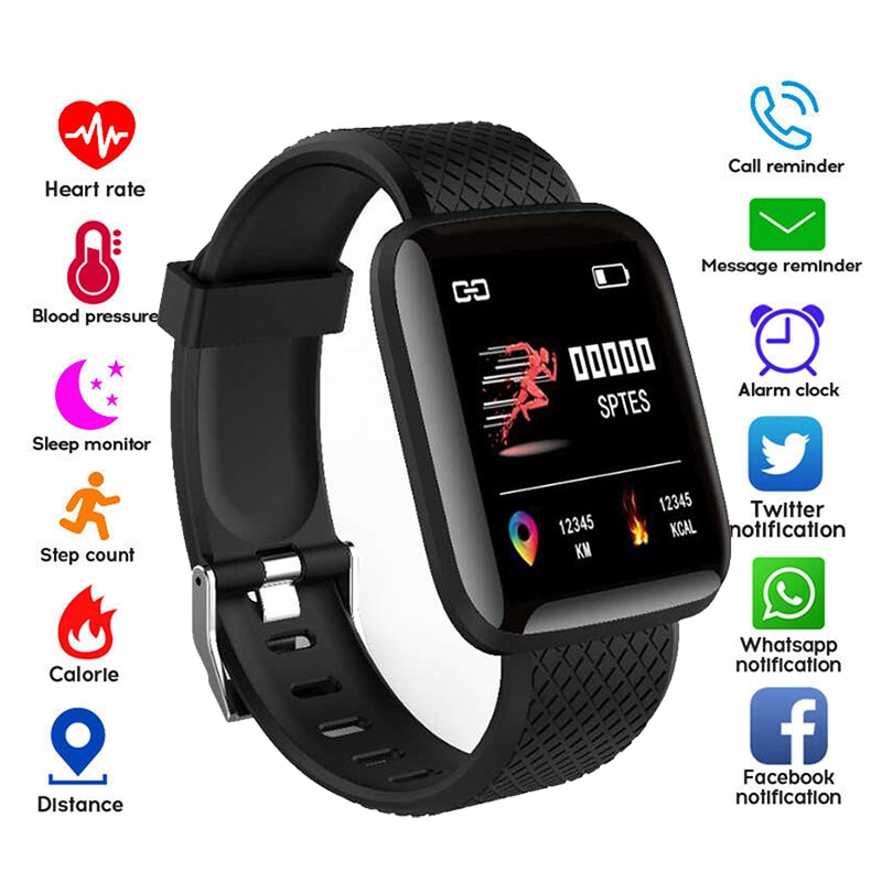 D13 novos relógios inteligentes 116 mais freqüência cardíaca pulseira inteligente banda esportes relógios à prova dwaterproof água smartwatch para android ios