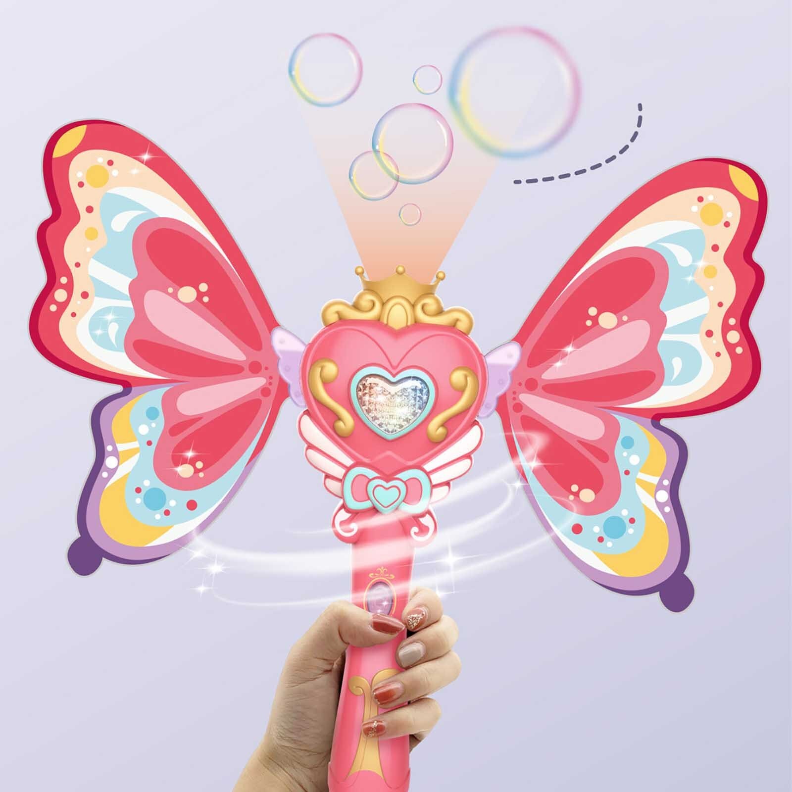 Kinderen Vlinder Fairy Magic Bubble Wand Volledig Automatische Bubble Machine Kinderen Verjaardag Blazen Bubble Speelgoed 100Ml 5 *