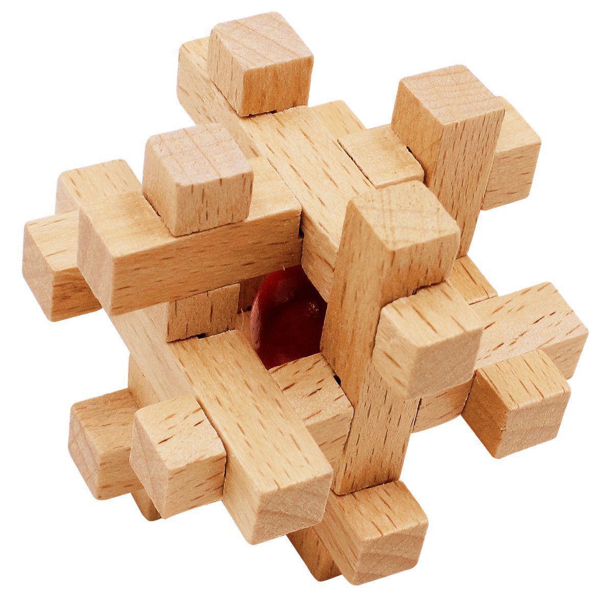 Mini Color Boxed Burr Puzzle a Total of 10 Selectable Educational Luban Lock Wooden Disassembly Unlock Toy