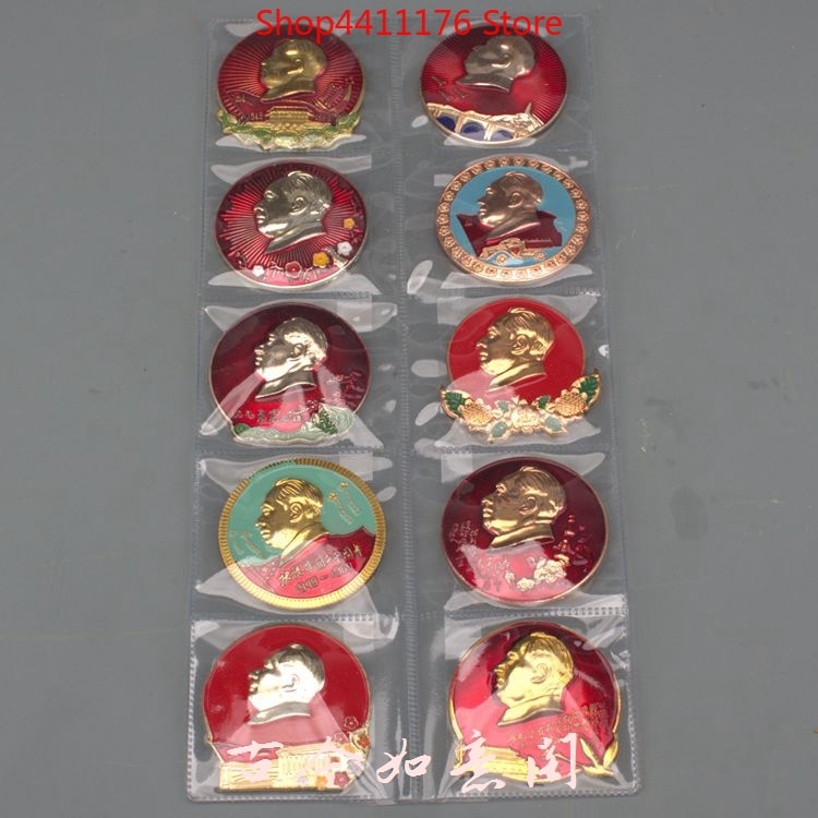 Formand mao badge souvenir badge 10 stk mao zedong badge nummer sæt maskot