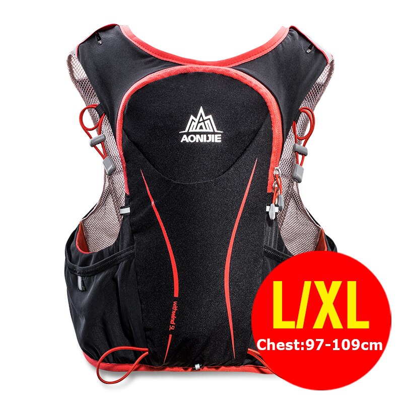 AONIJIE-Paquete de hidratación E906, mochila, chaleco, arnés, vejiga de agua, senderismo, Camping, correr, Maratón, deportes, 5L: E906 LXL