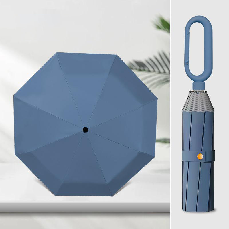 Xiaomi Large Buckle Handle Windproof Strong Reinforced Manual Folding Umbrella For Men woman Safety Travel Reflective Strip: Blue