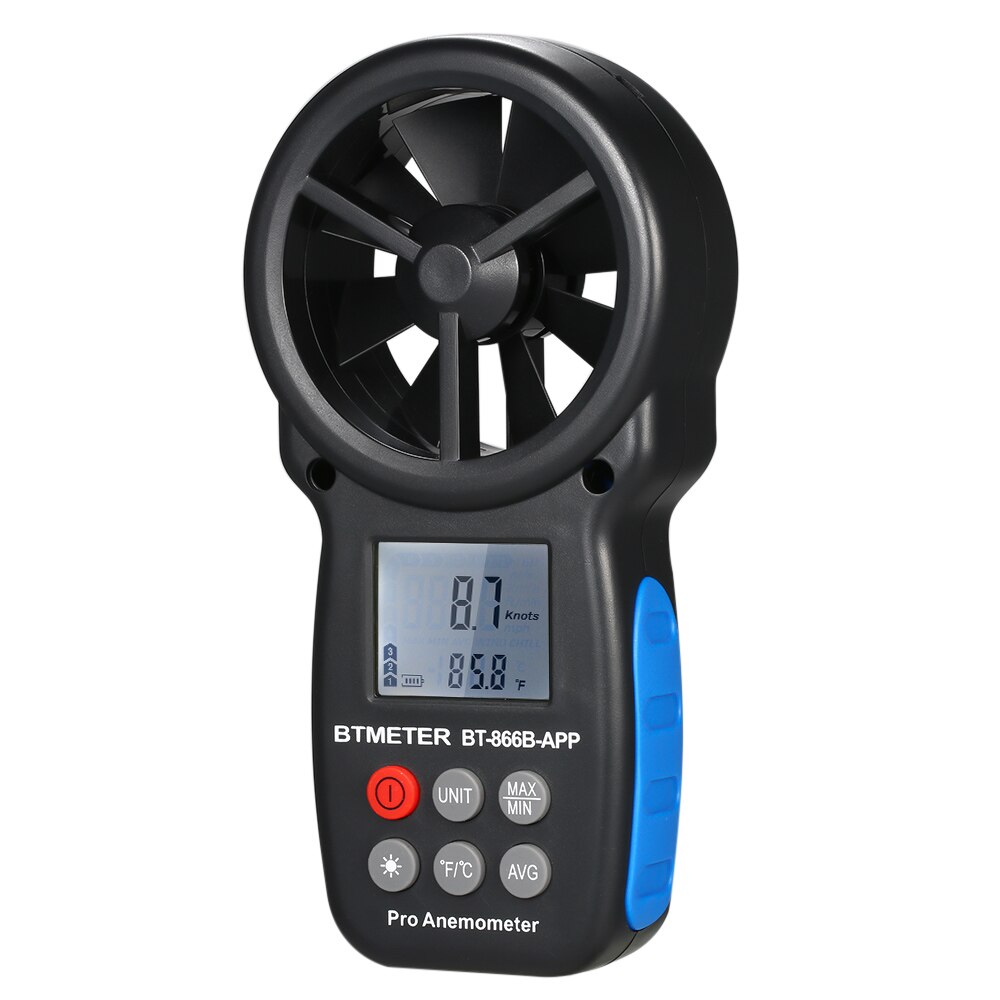 Digital Anemometer Handheld Wind Speed Meter Weather Meter Wind Speed/Temperature Meter APP Control for Mobile Phone