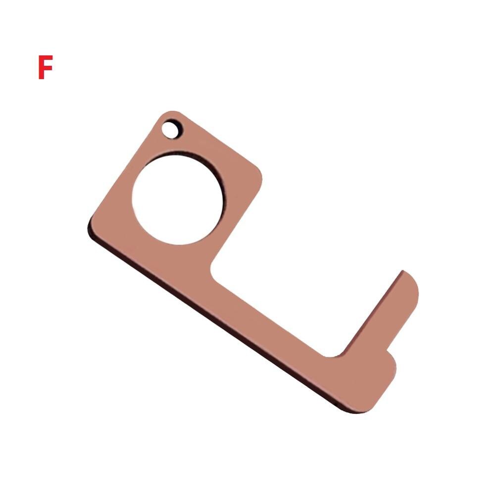 Draagbare Geen Touch Open Deur Druk Lift Hygiëne Aluminium Hand Antimicrobiële Handvat Tool Voor Huishoudelijke Slaapkamer Ornamenten: F