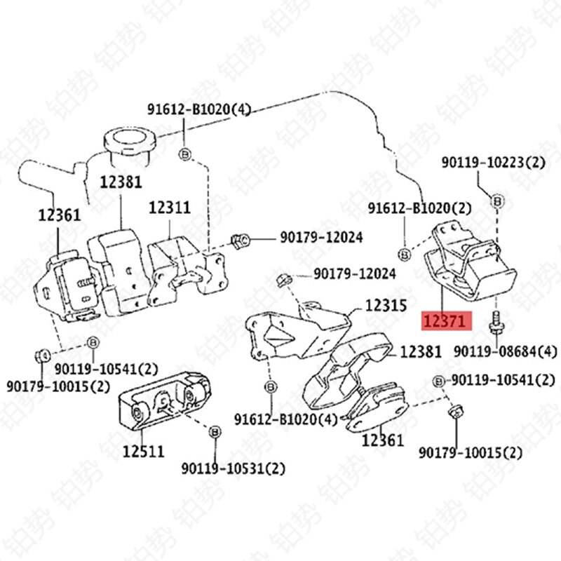 Soporte de suspensión de motor de juguete otaf JCR ise r4ru nner lan dcr uise rpr ado almohadilla de aislamiento de vibración trasera pie de la máquina pegamento