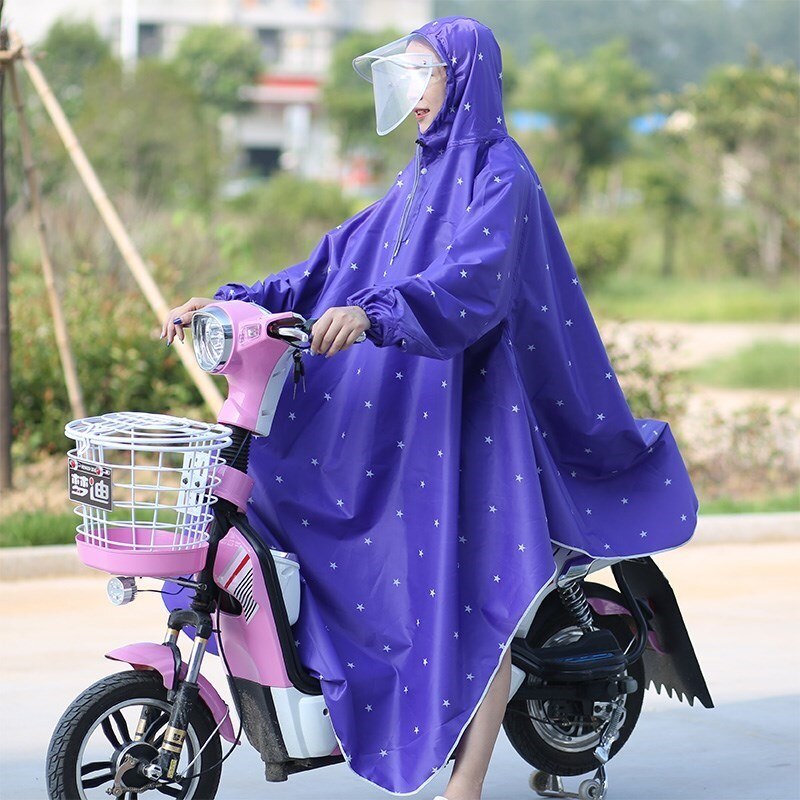 Waterproof Nylon Raincoat Women Plastic Hiking Outdoor Overall Ladies Hooded Raincoat Long Impermeable Ladies Rain Coat JJ60YY