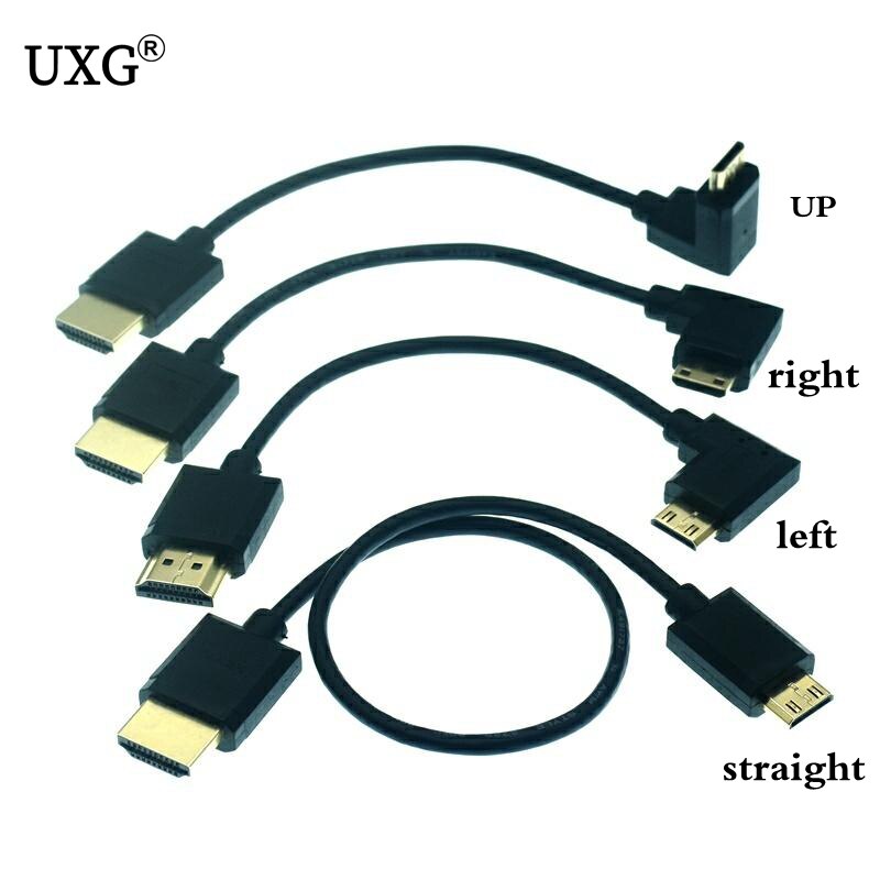 15cm od 3.0mm supermjuka micro hdmi-kompatibla och mini hdtv -2.0 tunn kort hankabel 2k 4k hd @ 60hz lätta och bärbara