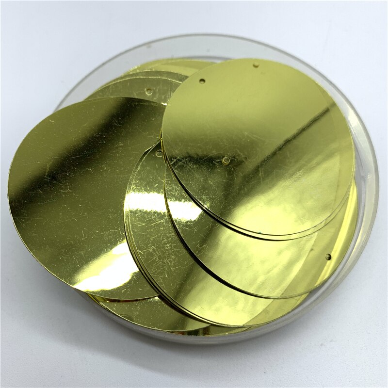50 stuks 50mm PVC Platte Ronde losse Pailletten met 1 kant gat Pailetten naaien Wedding Craft Accessoires DIY Hanger sequinTrim: 10