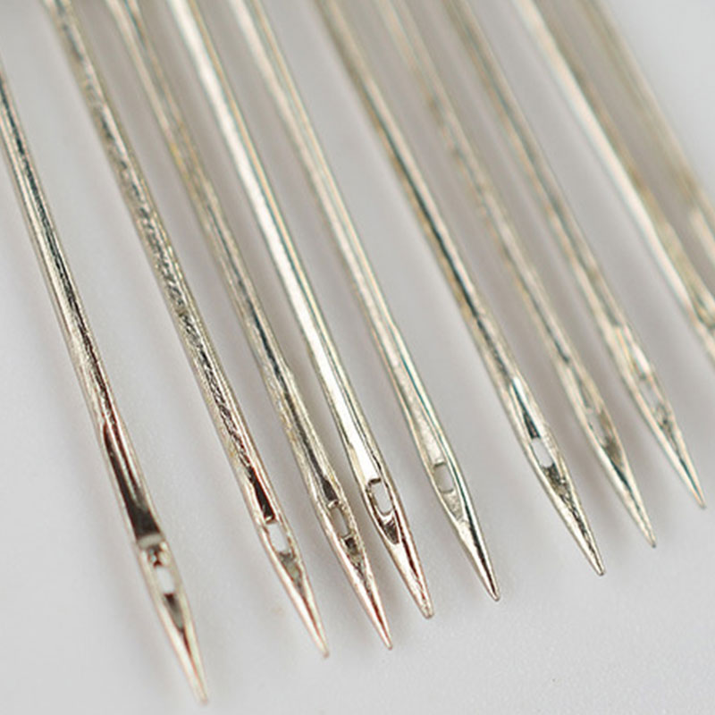 Agujas para máquina de coser, agujas de acero dorado n. ° 14 para Singer, costura duradera para el hogar, accesorios para herramientas de costura de alto grado, 10 Uds.