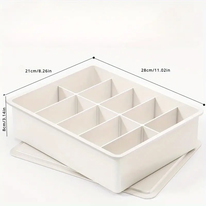1PC Ondergoed Opbergdoos Plastic Organizer Met Deksel Kasten Lade Sokken Beha Kast Kleding Opslag Thuis Slaapkamer Organisatoren: Light Grey