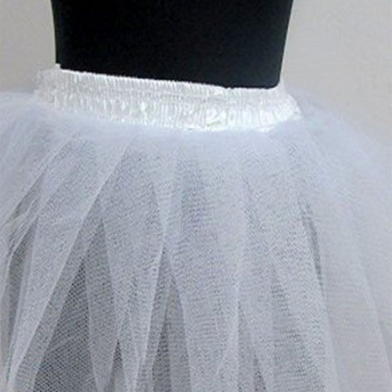 Falda corta de malla dura blanca para mujer y niño, tutú de doble capa para chica, vestido de boda semitransparente