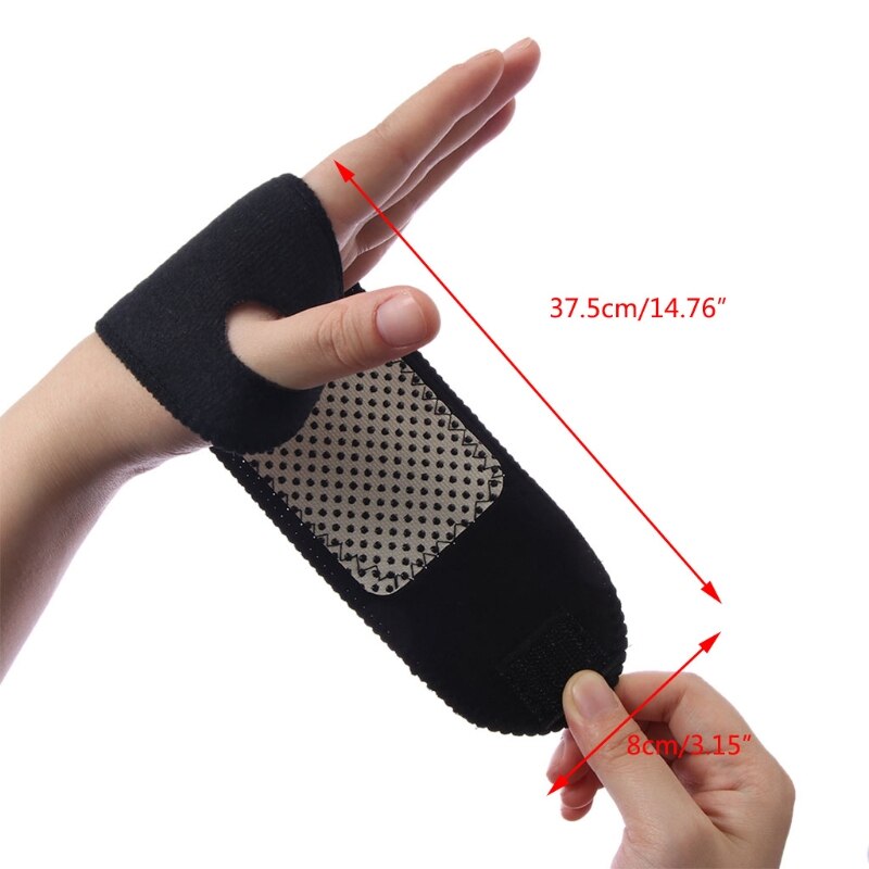 Magnetic Therapy Self-Heating Wrist Support Brace Wrap Heated Hand Warmer Compression Pain Relief Wristband Belt M17