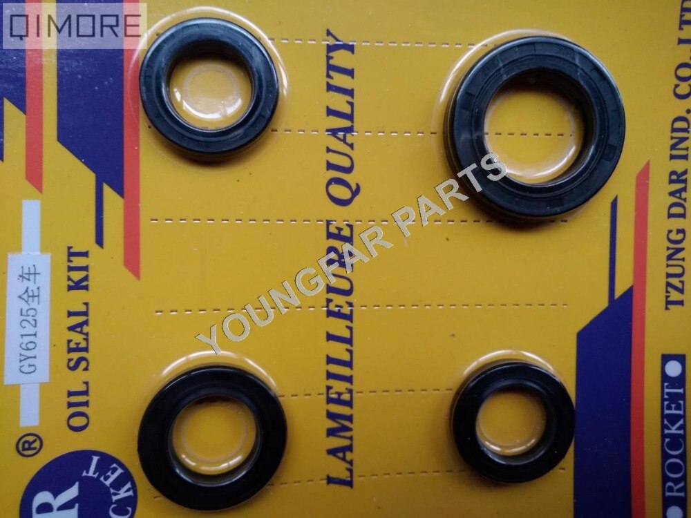 Engine oil seal set for 4 stroke Scooter Moped ATV QUAD GY6 125 152QMI 1P52QMI / GY6 150 157QMJ 1P57QMJ