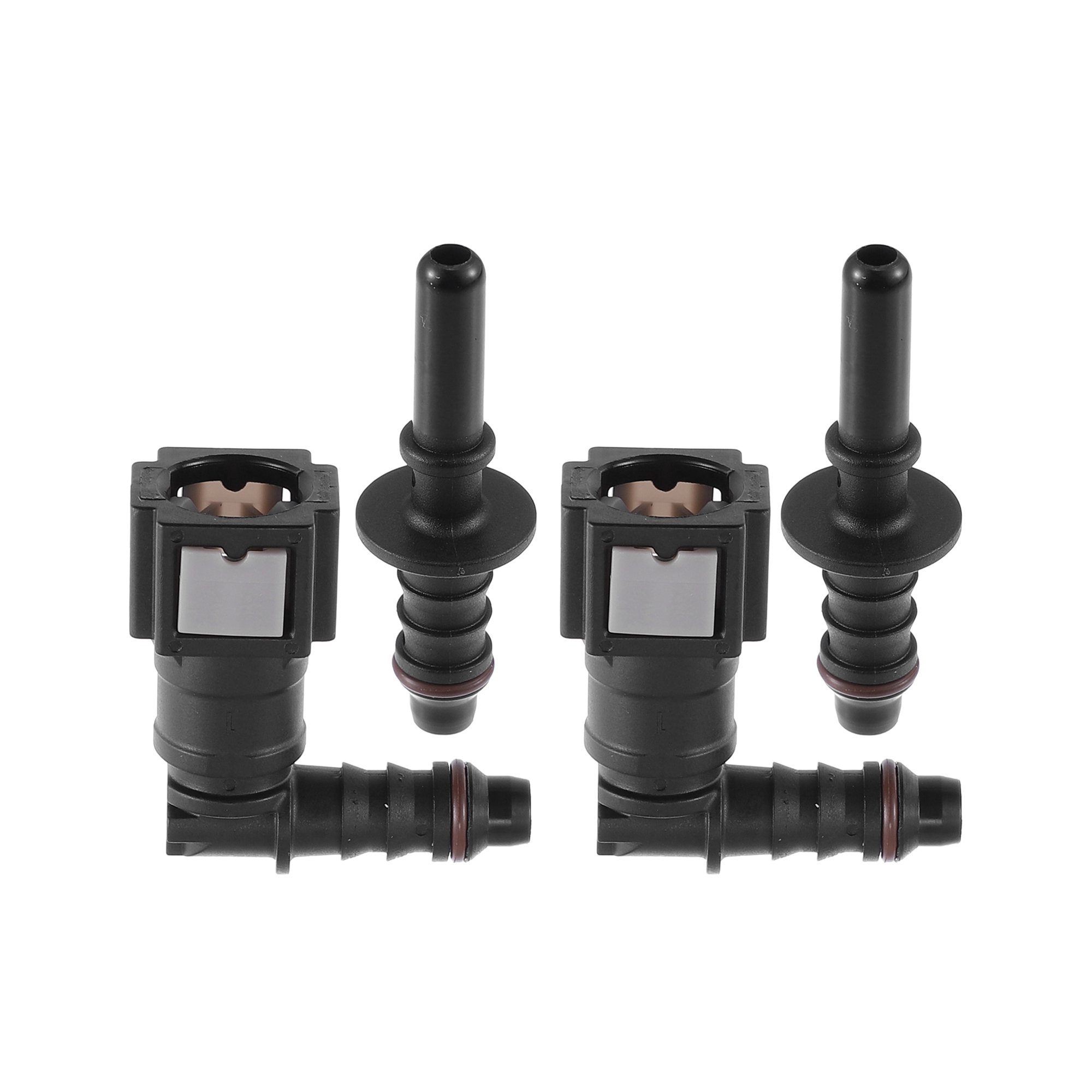 X autohaux 2 einstellen 4Stck 6,3mm 7,89mm 8mm 90 Grad Biegung Kraftstoff leitung Schlauch Schnell verschluss Anschluss Schlauch Kraftstoff leitung Kupplung: Schwarz