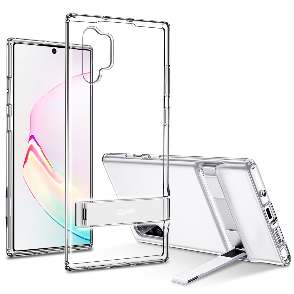 ESR di Affari Cassa Del Telefono per Samsung Galaxy Note 20 Ultra 10 Nota 10 Più S20 Plus Ultra con Metallo Cavalletto antiurto Caso di TPU: S20 Ultra / Transparent