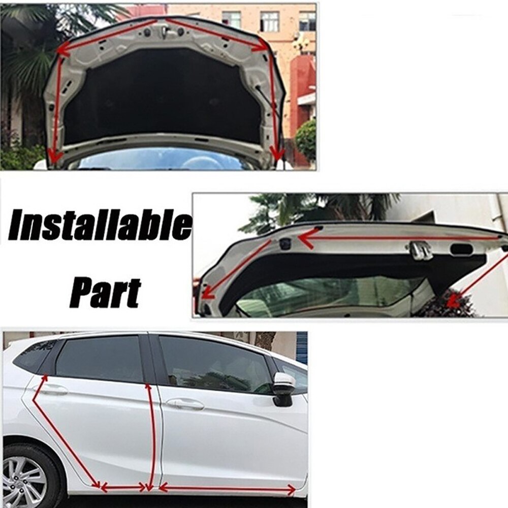 6m krom støbning trim strip bil dør kant ridsebeskytter protector cover strip rull krom molding trim strip