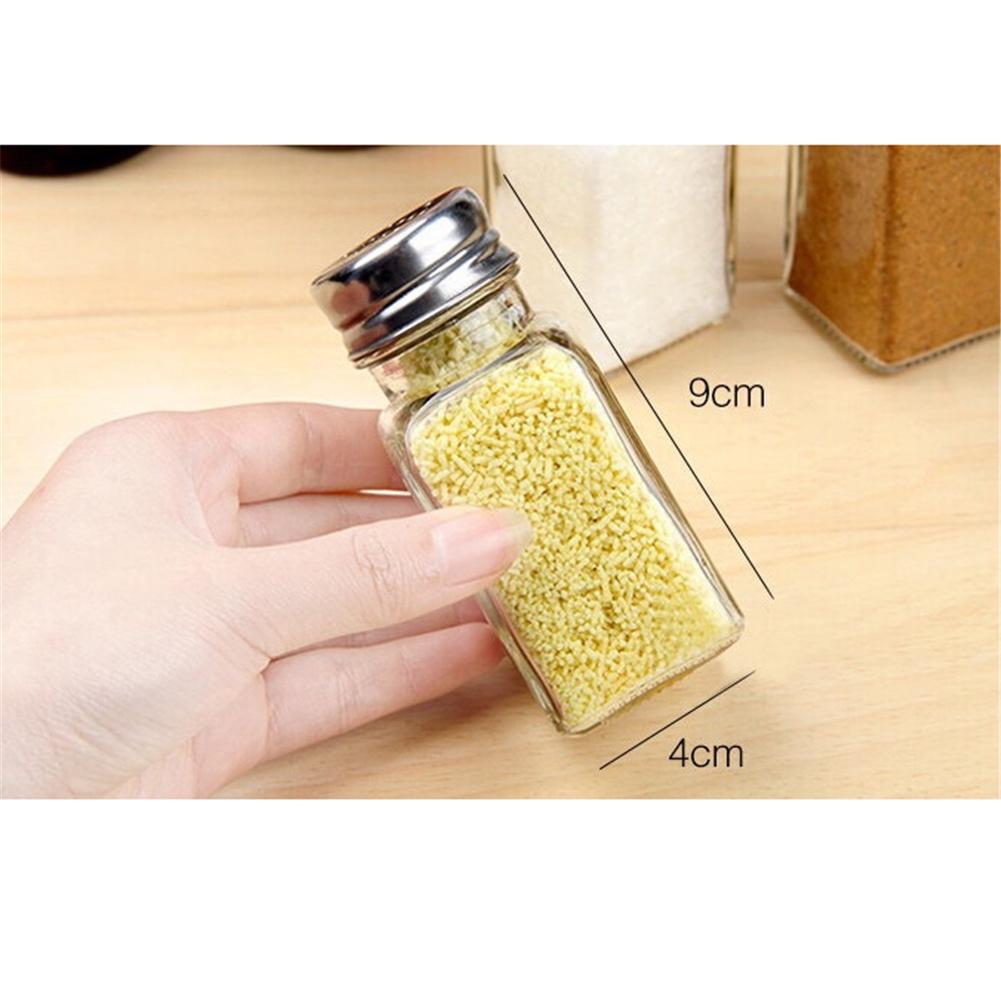 Barbecue Keuken Glas Cruet Kruiderij Flessen Kruiden Blikjes Doos Peper Shakers Zout Shaker Verzegelde Kruidkruik Container Supply