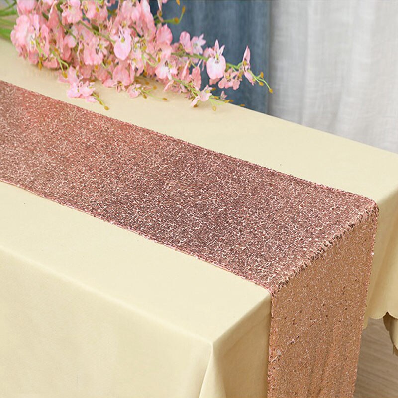 30 x 180cm farverige pailletter bordløber til fest borddug bryllupper dekoration bordløbere: 3