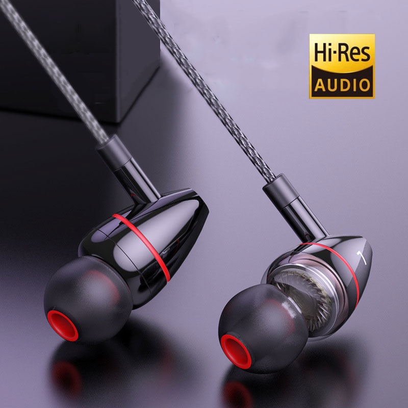 Auricolari cablati eardeco, auricolari in-ear 3.5mm, spina a gomito da 90 gradi, cuffie cablate per giocatori sportivi, per telefono con microfono.