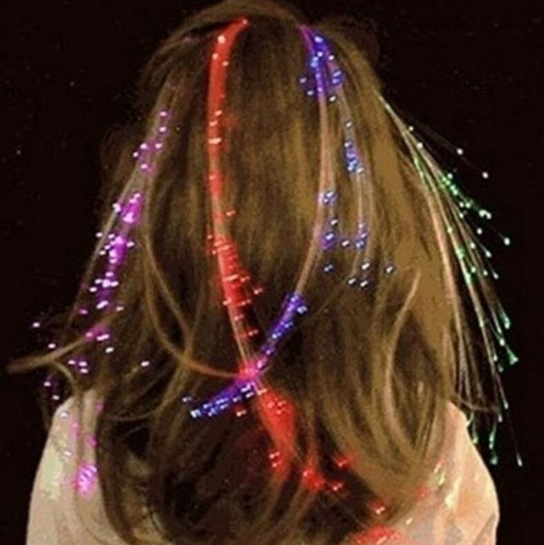 1 stk ledet blinkende hårfletning glødende selvlysende hårnål nyligt piger hår ornament fest