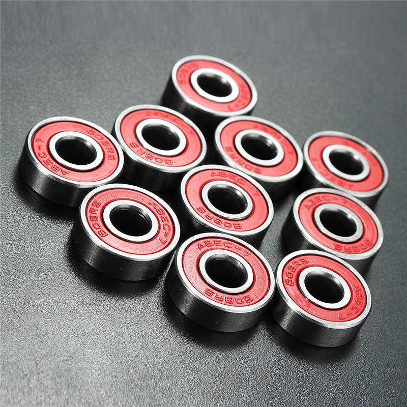 10 st abec 7 608rs skate scooter skateboard hjul reservlager kulrulle högsta precision