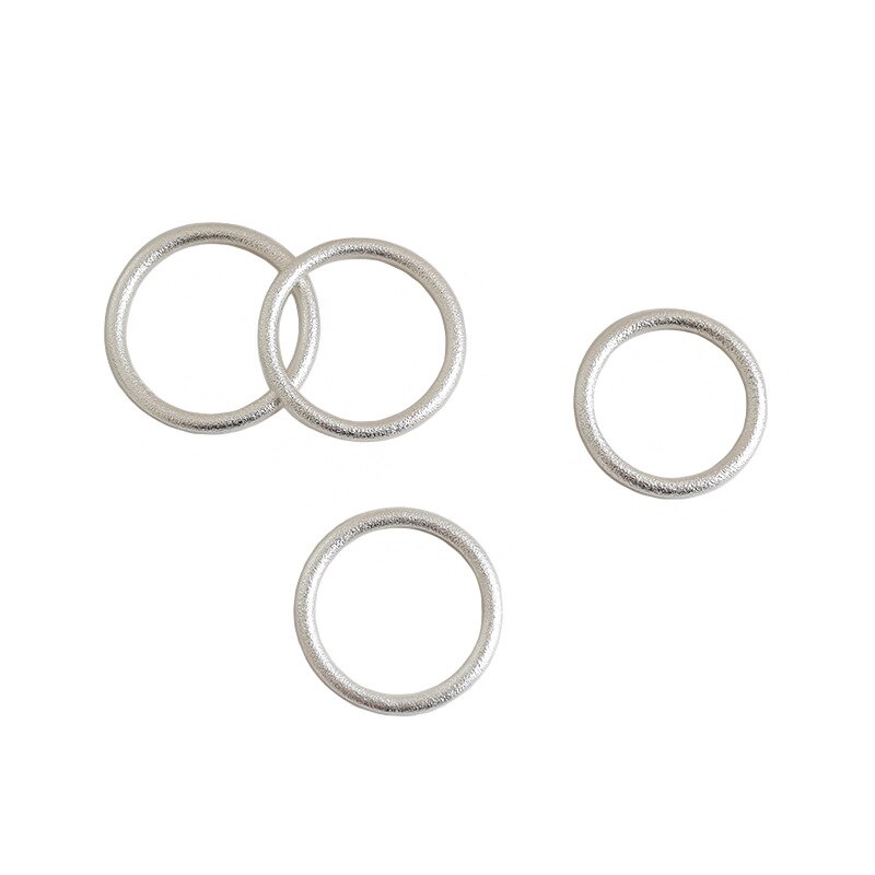 1.8mm matte metalen 925 sterling zilveren ringen voor damesaccessoires, statement ring vrouw goudkleurige verlovingssieraden
