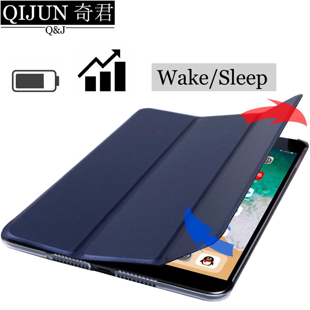 Tablet case for Apple ipad Air 9.7" PU Leather Smart Sleep wake funda Trifold Stand Solid cover capa capa for Air1 A1474 A1475