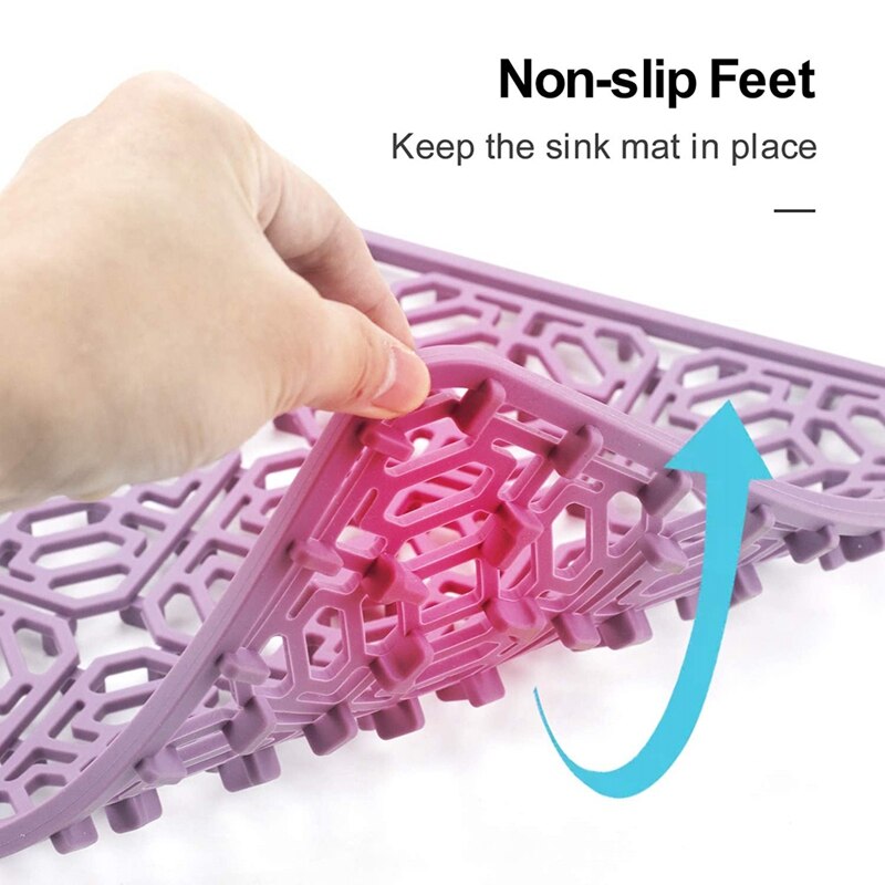 Silicone Kitchen Sink Mat, Great Sink Protector Grid Accessory, Sink Protectors For Kitchen Stainless Steel Sink