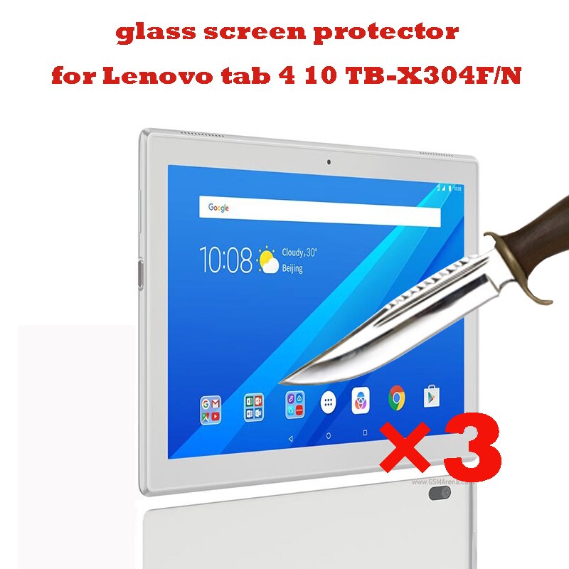 3 Packs Tempered glass screen protector for Lenovo tab 4 M7 M8 M10 HD FHD REL plus Gen 2nd E7 E8 E10 P10 P11 Pro Yoga 5 10.1: tab 4 10