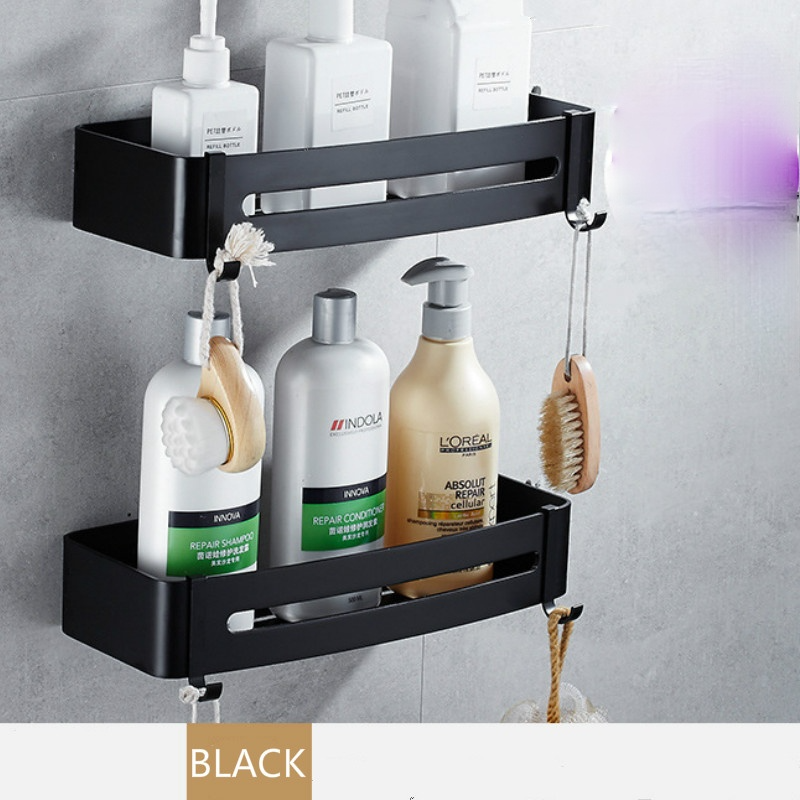 Corner Shelf Bathroom Shelves Wall Mounted Aluminu... Grandado