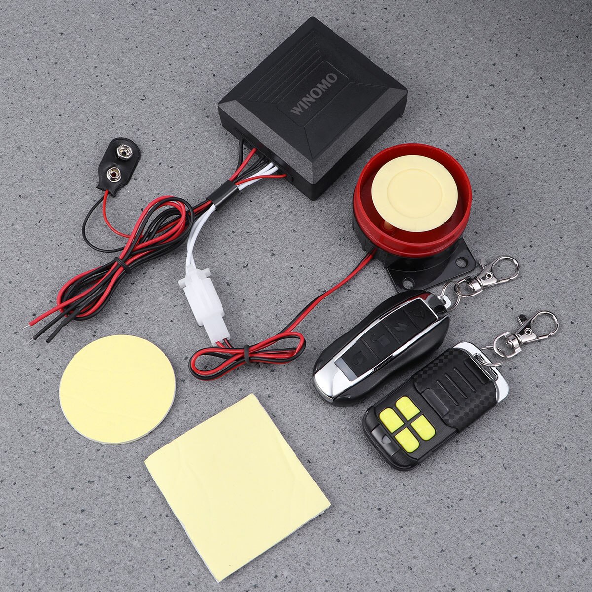 WINOMO 12V Universal Alarm System Roller Motorrad Roller Anti Theft Sicherheit Alarm System mit Doppel Fernbedienung A35