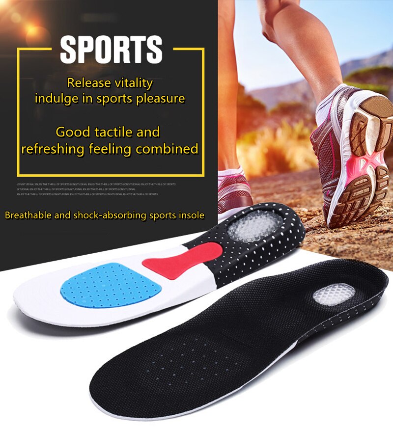 EVA – semelle en Gel de Silicone ultralégère pour le Sport, Absorption des chocs, en maille, soutien de la voûte plantaire, orthopédique, pour femmes et hommes, unisexe