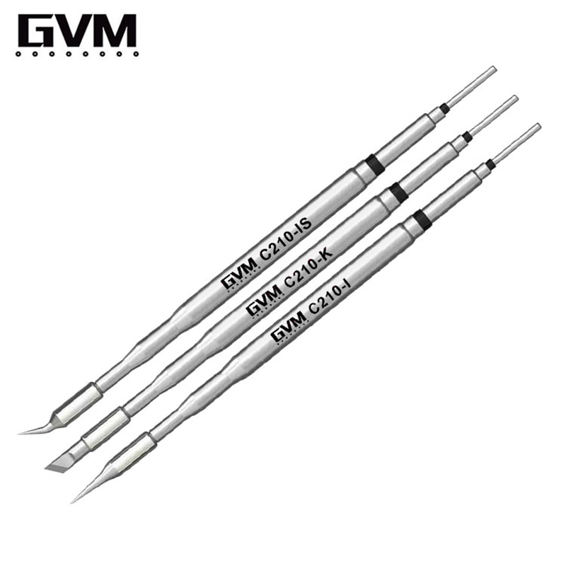 Puntas GVM T210, boquilla JBC/GVM, C210-I/IS/K T210 T26 S21 JBC C210, punta sin plomo, temperatura rápida, núcleo de calefacción de soldadura T210