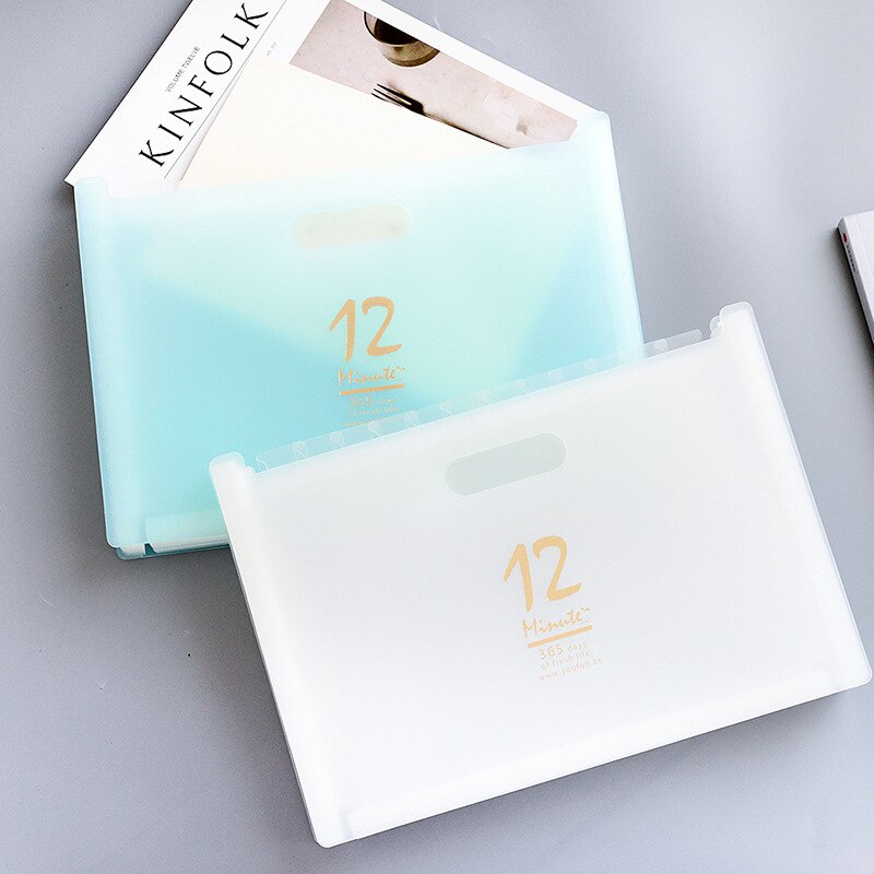 TOPPER 12Pockets PP Expanding File Folder A4 Organizer Portable Business File Office Supplies Document Holder Carpeta Archivador