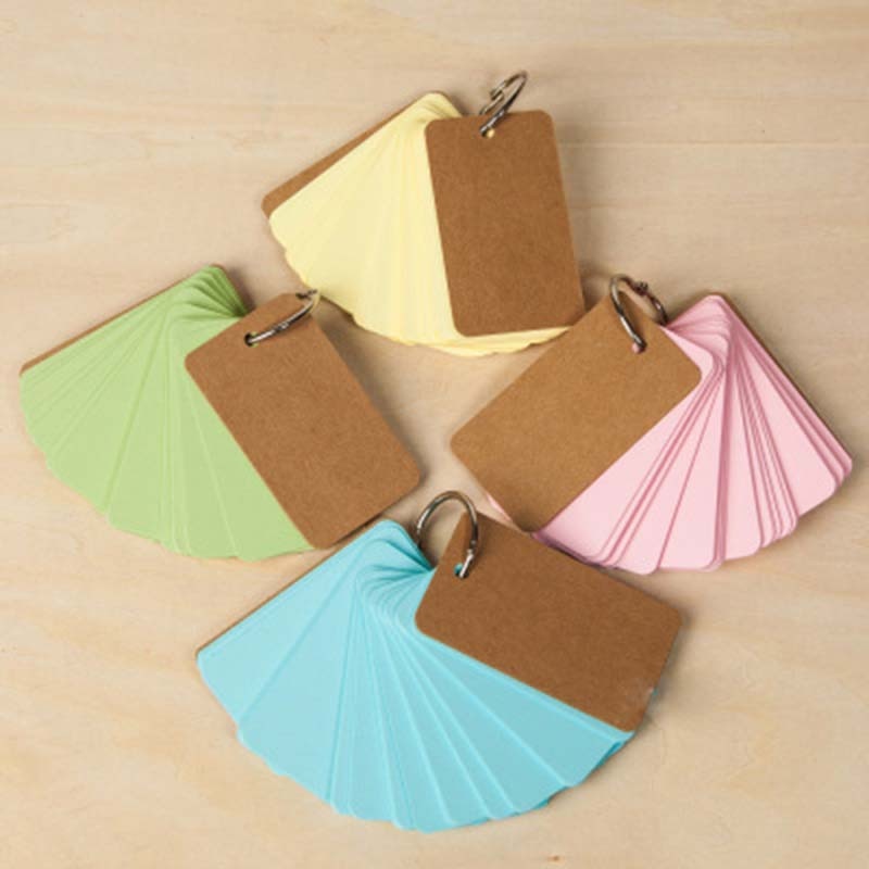 50 sheets Mini Sticky note paper School Supply Vocabulary Writing Reciting Book Blank Paper Cards Invitations for Party