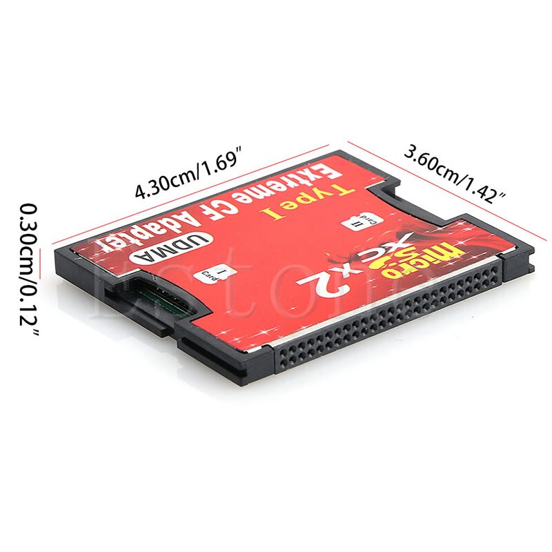 2 ranura para micro SD SDHC TF a tipo flash compacto Tarjeta de lector CF adaptador CI
