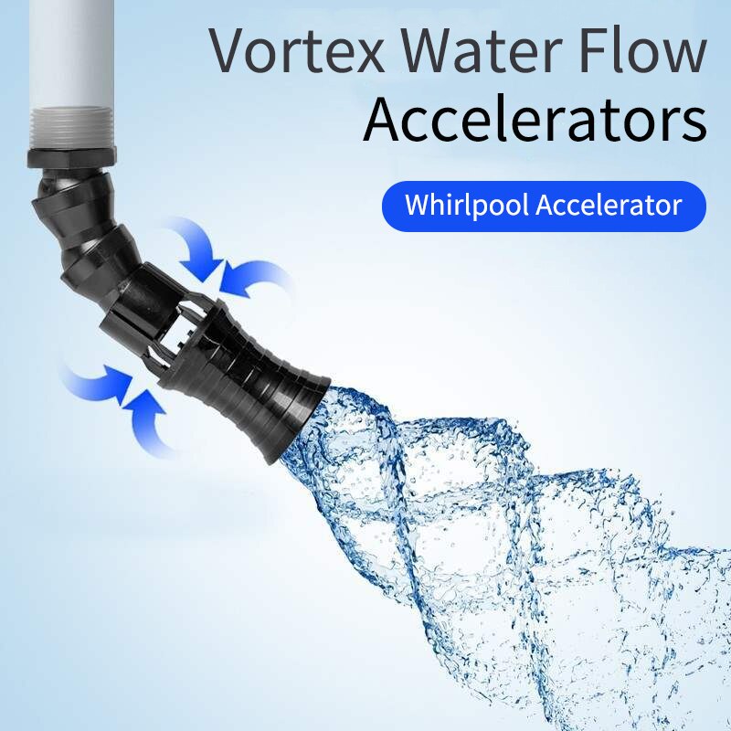 Adjustable Direction Vortex Water Flow Accelerator Aquarium Fish Tank Rotating Water Outlet Nozzle For Hose Thread 1/2" 3/4'' 1'