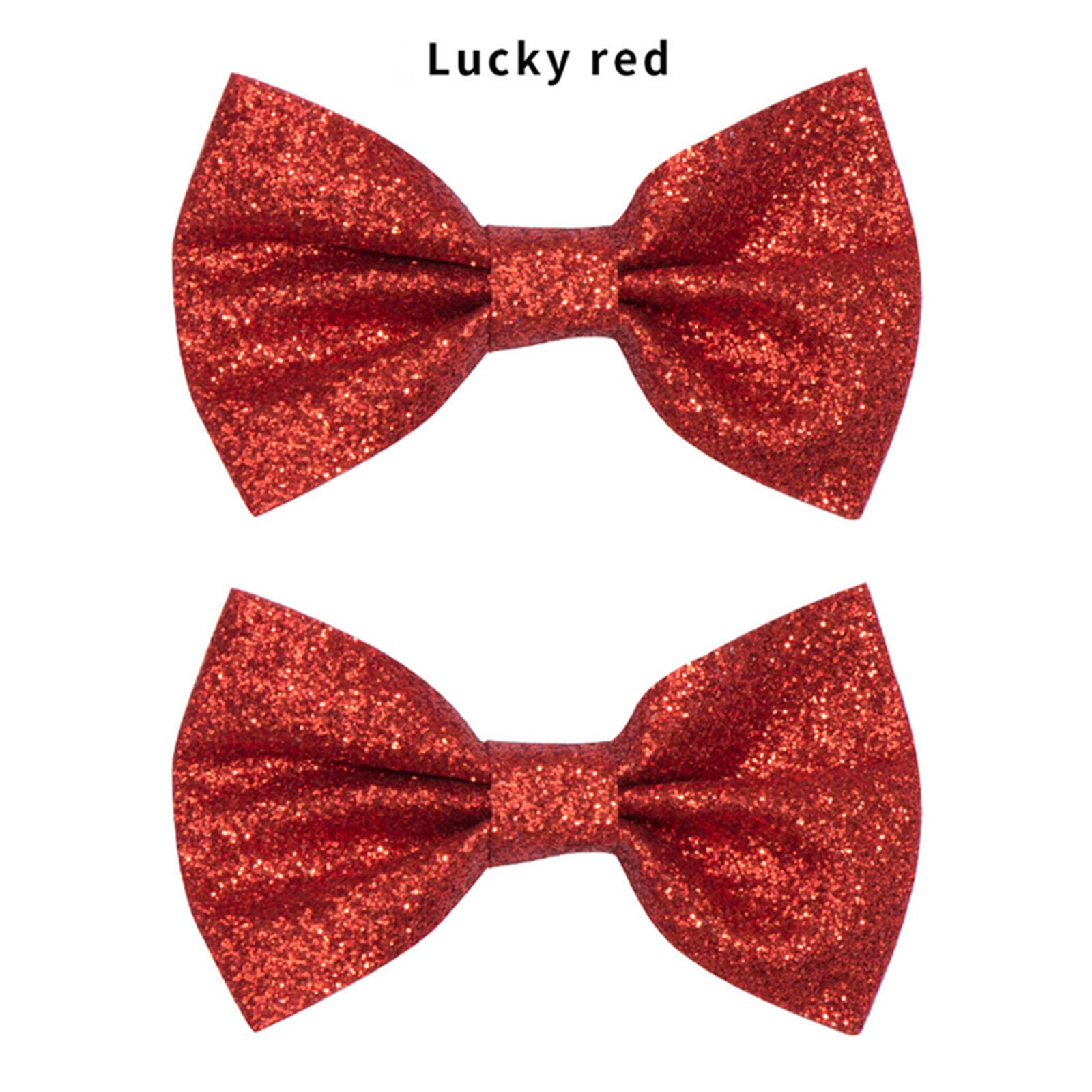 1 paire de pinces à cheveux pour bébés filles, bandeau pour petites filles, pince à cheveux solide avec nœud scintillant: Rouge